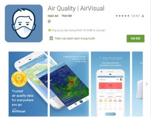 Cách xem mức độ ô nhiễm không khí qua Air Visual
